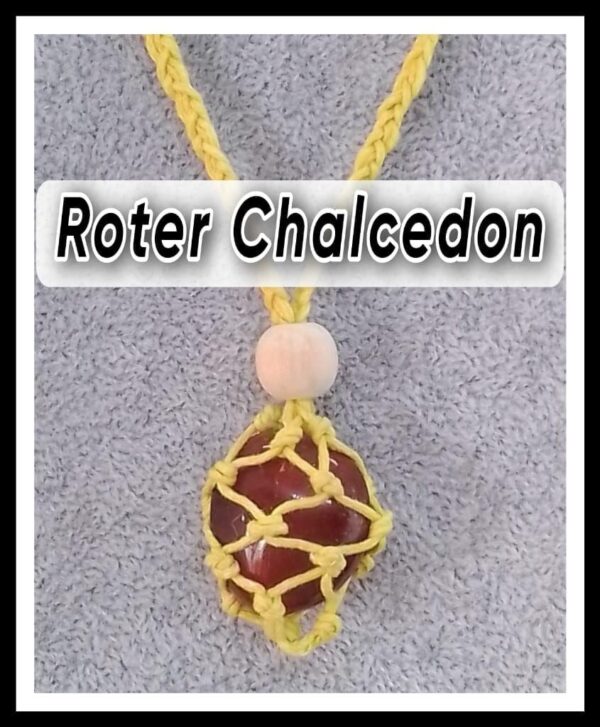 Chalcedon rot- Heilstein – Energie-Kette für Stärke, Vitalität und Spannkraft