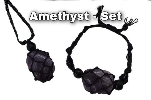 Amethyst-Heilstein-Set: Für Schutz- und Beruhigung, unterstützt die Öffnung des dritten Auges