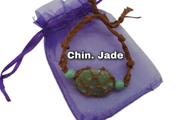 Handgearbeitetes Heilstein- Energie-Armband mit chinesischer Jade